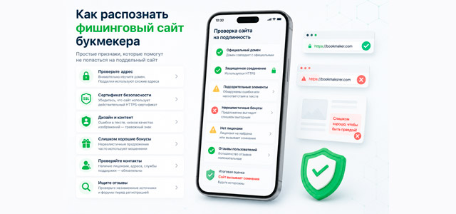 Как распознать фишинговый сайт букмекера